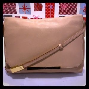 VTG J. Crew Tan/ Beige Leather CrossbodySling Bag